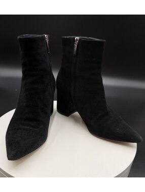 Gianvito Rossi Black Suede Pointed Toe Stiletto Ankle Levy Boots Women's Size 36